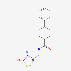 molecular formula C17H20N2O2S B7053658 N-[(2-oxo-3H-1,3-thiazol-4-yl)methyl]-4-phenylcyclohexane-1-carboxamide 