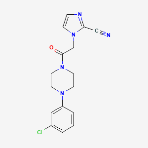 1-[2-[4-(3-Chlorophenyl)piperazin-1-yl]-2-oxoethyl]imidazole-2-carbonitrile