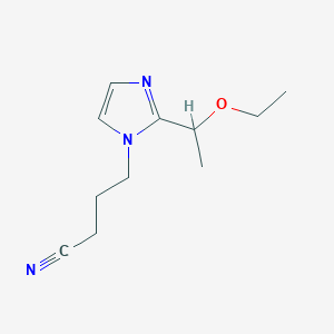 4-[2-(1-Ethoxyethyl)imidazol-1-yl]butanenitrile