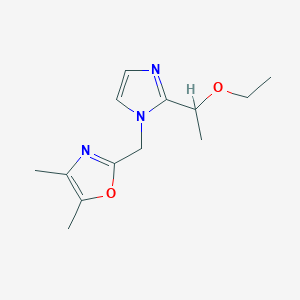 2-[[2-(1-Ethoxyethyl)imidazol-1-yl]methyl]-4,5-dimethyl-1,3-oxazole