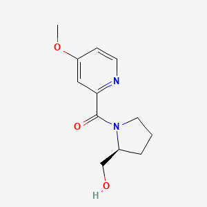 molecular formula C12H16N2O3 B7053699 [(2S)-2-(hydroxymethyl)pyrrolidin-1-yl]-(4-methoxypyridin-2-yl)methanone 