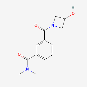 molecular formula C13H16N2O3 B7053700 3-(3-hydroxyazetidine-1-carbonyl)-N,N-dimethylbenzamide 