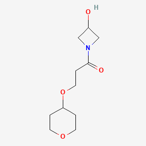 1-(3-Hydroxyazetidin-1-yl)-3-(oxan-4-yloxy)propan-1-one