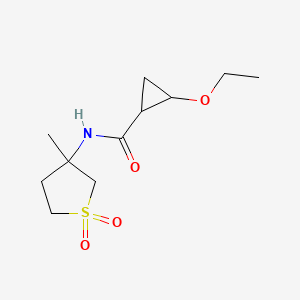 molecular formula C11H19NO4S B7053711 2-ethoxy-N-(3-methyl-1,1-dioxothiolan-3-yl)cyclopropane-1-carboxamide 