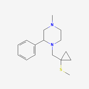 4-Methyl-1-[(1-methylsulfanylcyclopropyl)methyl]-2-phenylpiperazine