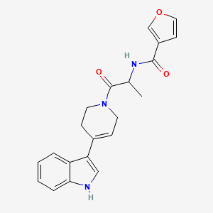 N-[1-[4-(1H-indol-3-yl)-3,6-dihydro-2H-pyridin-1-yl]-1-oxopropan-2-yl]furan-3-carboxamide