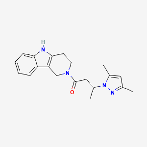 3-(3,5-Dimethylpyrazol-1-yl)-1-(1,3,4,5-tetrahydropyrido[4,3-b]indol-2-yl)butan-1-one