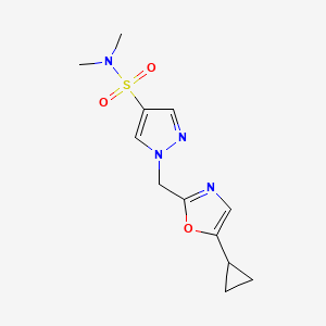 1-[(5-cyclopropyl-1,3-oxazol-2-yl)methyl]-N,N-dimethylpyrazole-4-sulfonamide