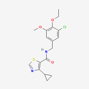 N-[(3-chloro-4-ethoxy-5-methoxyphenyl)methyl]-4-cyclopropyl-1,3-thiazole-5-carboxamide