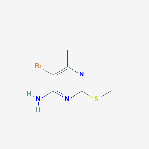 molecular formula C6H8BrN3S B070538 5-Bromo-6-methyl-2-methylsulfanylpyrimidin-4-amine CAS No. 165946-79-2