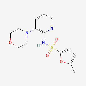 molecular formula C14H17N3O4S B7053800 5-methyl-N-(3-morpholin-4-ylpyridin-2-yl)furan-2-sulfonamide 