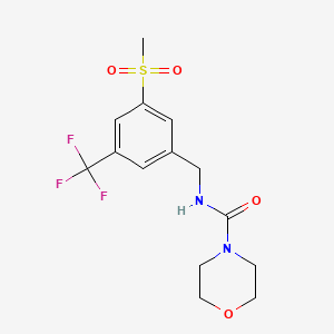 N-[[3-methylsulfonyl-5-(trifluoromethyl)phenyl]methyl]morpholine-4-carboxamide