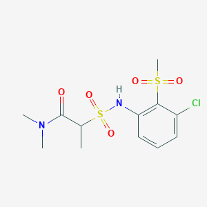 2-[(3-chloro-2-methylsulfonylphenyl)sulfamoyl]-N,N-dimethylpropanamide