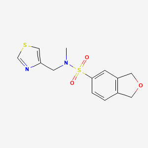 N-methyl-N-(1,3-thiazol-4-ylmethyl)-1,3-dihydro-2-benzofuran-5-sulfonamide