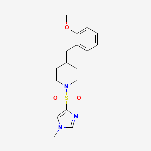 4-[(2-Methoxyphenyl)methyl]-1-(1-methylimidazol-4-yl)sulfonylpiperidine