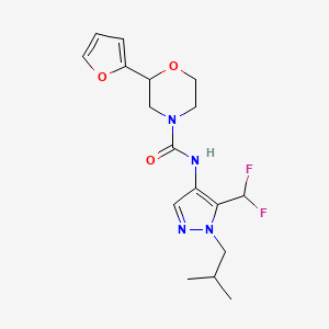 N-[5-(difluoromethyl)-1-(2-methylpropyl)pyrazol-4-yl]-2-(furan-2-yl)morpholine-4-carboxamide