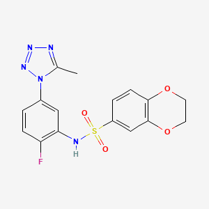 N-[2-fluoro-5-(5-methyltetrazol-1-yl)phenyl]-2,3-dihydro-1,4-benzodioxine-6-sulfonamide