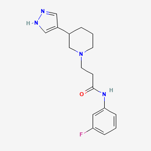 N-(3-fluorophenyl)-3-[3-(1H-pyrazol-4-yl)piperidin-1-yl]propanamide