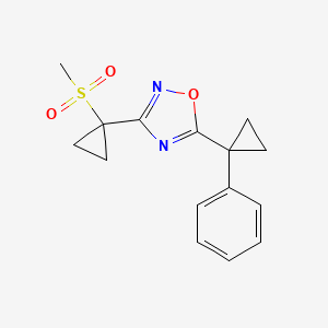 3-(1-Methylsulfonylcyclopropyl)-5-(1-phenylcyclopropyl)-1,2,4-oxadiazole