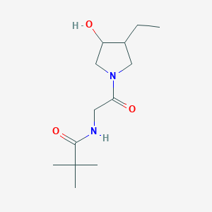 N-[2-(3-ethyl-4-hydroxypyrrolidin-1-yl)-2-oxoethyl]-2,2-dimethylpropanamide