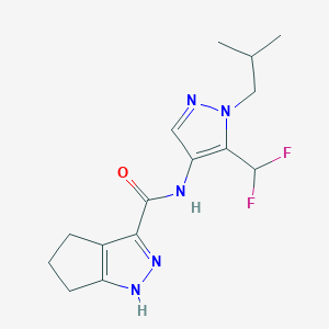 N-[5-(difluoromethyl)-1-(2-methylpropyl)pyrazol-4-yl]-1,4,5,6-tetrahydrocyclopenta[c]pyrazole-3-carboxamide