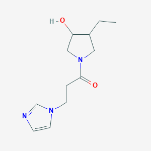 1-(3-Ethyl-4-hydroxypyrrolidin-1-yl)-3-imidazol-1-ylpropan-1-one