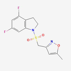 3-[(4,6-Difluoro-2,3-dihydroindol-1-yl)sulfonylmethyl]-5-methyl-1,2-oxazole