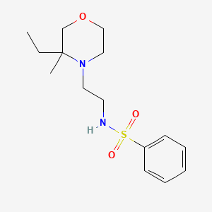 N-[2-(3-ethyl-3-methylmorpholin-4-yl)ethyl]benzenesulfonamide