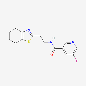 molecular formula C15H16FN3OS B7054033 5-fluoro-N-[2-(4,5,6,7-tetrahydro-1,3-benzothiazol-2-yl)ethyl]pyridine-3-carboxamide 