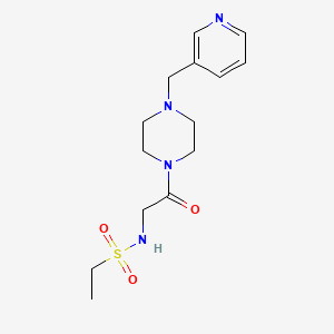 N-[2-oxo-2-[4-(pyridin-3-ylmethyl)piperazin-1-yl]ethyl]ethanesulfonamide