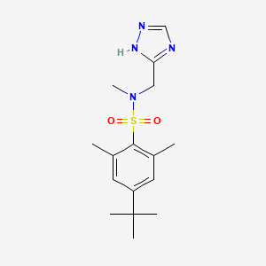 4-tert-butyl-N,2,6-trimethyl-N-(1H-1,2,4-triazol-5-ylmethyl)benzenesulfonamide