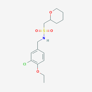 N-[(3-chloro-4-ethoxyphenyl)methyl]-1-(oxan-2-yl)methanesulfonamide