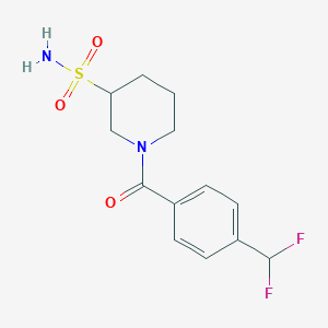 1-[4-(Difluoromethyl)benzoyl]piperidine-3-sulfonamide