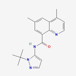 N-(2-tert-butylpyrazol-3-yl)-4,6-dimethylquinoline-8-carboxamide