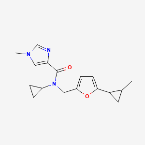 N-cyclopropyl-1-methyl-N-[[5-(2-methylcyclopropyl)furan-2-yl]methyl]imidazole-4-carboxamide