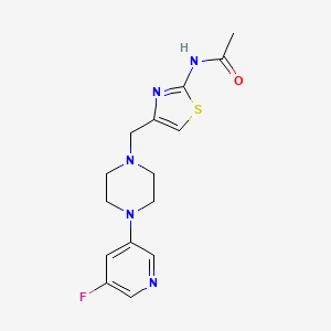 N-[4-[[4-(5-fluoropyridin-3-yl)piperazin-1-yl]methyl]-1,3-thiazol-2-yl]acetamide