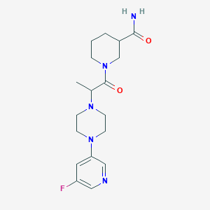 1-[2-[4-(5-Fluoropyridin-3-yl)piperazin-1-yl]propanoyl]piperidine-3-carboxamide