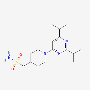 [1-[2,6-Di(propan-2-yl)pyrimidin-4-yl]piperidin-4-yl]methanesulfonamide