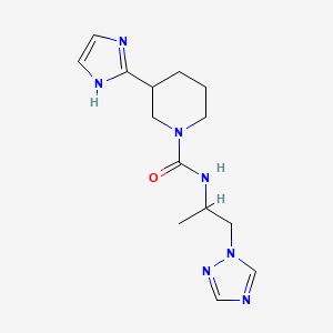 3-(1H-imidazol-2-yl)-N-[1-(1,2,4-triazol-1-yl)propan-2-yl]piperidine-1-carboxamide