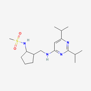 N-[2-[[[2,6-di(propan-2-yl)pyrimidin-4-yl]amino]methyl]cyclopentyl]methanesulfonamide