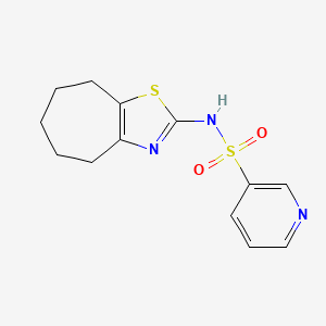 N-(5,6,7,8-tetrahydro-4H-cyclohepta[d][1,3]thiazol-2-yl)pyridine-3-sulfonamide