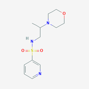 molecular formula C12H19N3O3S B7054202 N-(2-morpholin-4-ylpropyl)pyridine-3-sulfonamide 