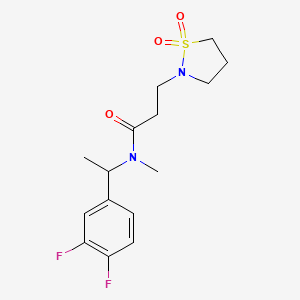 N-[1-(3,4-difluorophenyl)ethyl]-3-(1,1-dioxo-1,2-thiazolidin-2-yl)-N-methylpropanamide