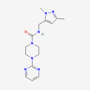 N-[(2,5-dimethylpyrazol-3-yl)methyl]-4-pyrimidin-2-ylpiperazine-1-carboxamide