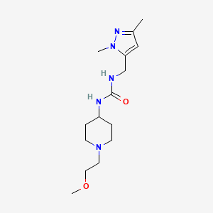 molecular formula C15H27N5O2 B7054212 1-[(2,5-Dimethylpyrazol-3-yl)methyl]-3-[1-(2-methoxyethyl)piperidin-4-yl]urea 