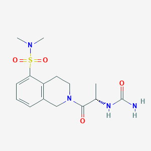 [(2S)-1-[5-(dimethylsulfamoyl)-3,4-dihydro-1H-isoquinolin-2-yl]-1-oxopropan-2-yl]urea