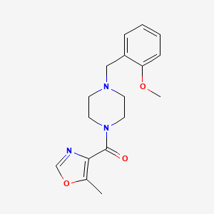 [4-[(2-Methoxyphenyl)methyl]piperazin-1-yl]-(5-methyl-1,3-oxazol-4-yl)methanone