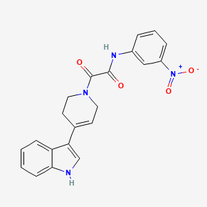 molecular formula C21H18N4O4 B7054366 2-[4-(1H-indol-3-yl)-3,6-dihydro-2H-pyridin-1-yl]-N-(3-nitrophenyl)-2-oxoacetamide 