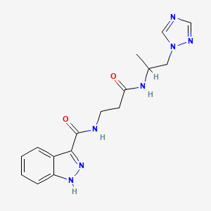 N-[3-oxo-3-[1-(1,2,4-triazol-1-yl)propan-2-ylamino]propyl]-1H-indazole-3-carboxamide