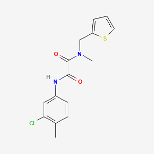 molecular formula C15H15ClN2O2S B7054384 N-(3-chloro-4-methylphenyl)-N'-methyl-N'-(thiophen-2-ylmethyl)oxamide 